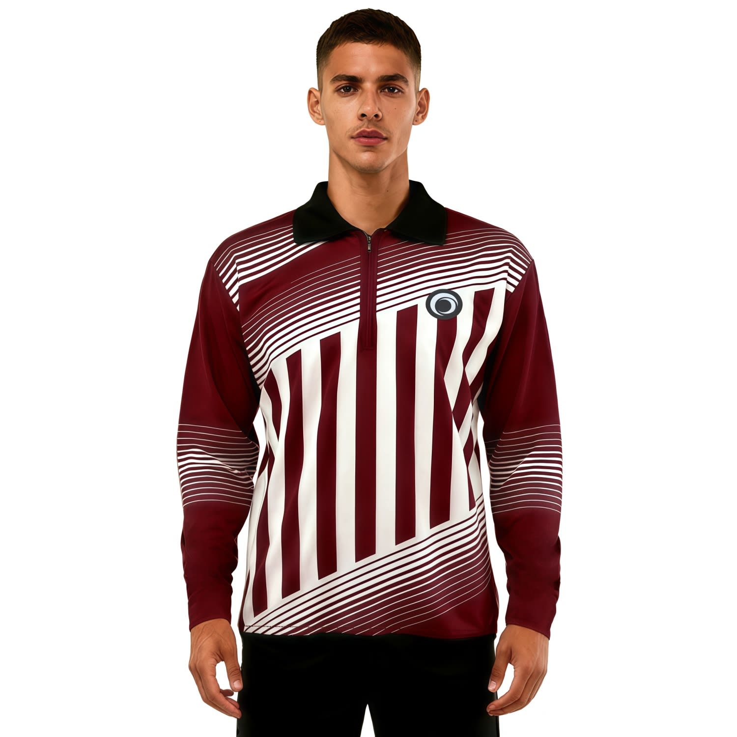 1/4 Zip Sublimated Long-Sleeve Referee Jersey