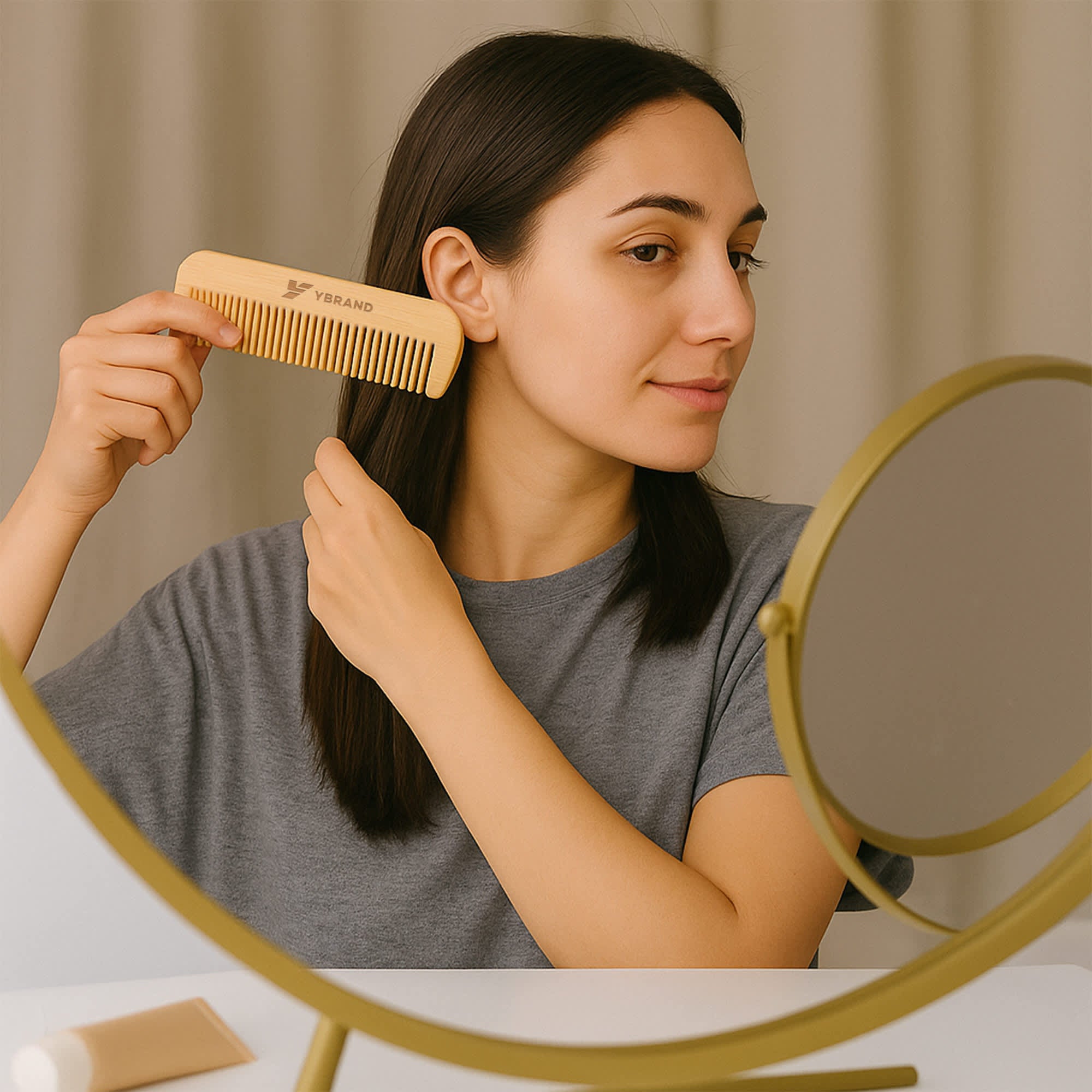 Fine-Tooth Bamboo Small Comb