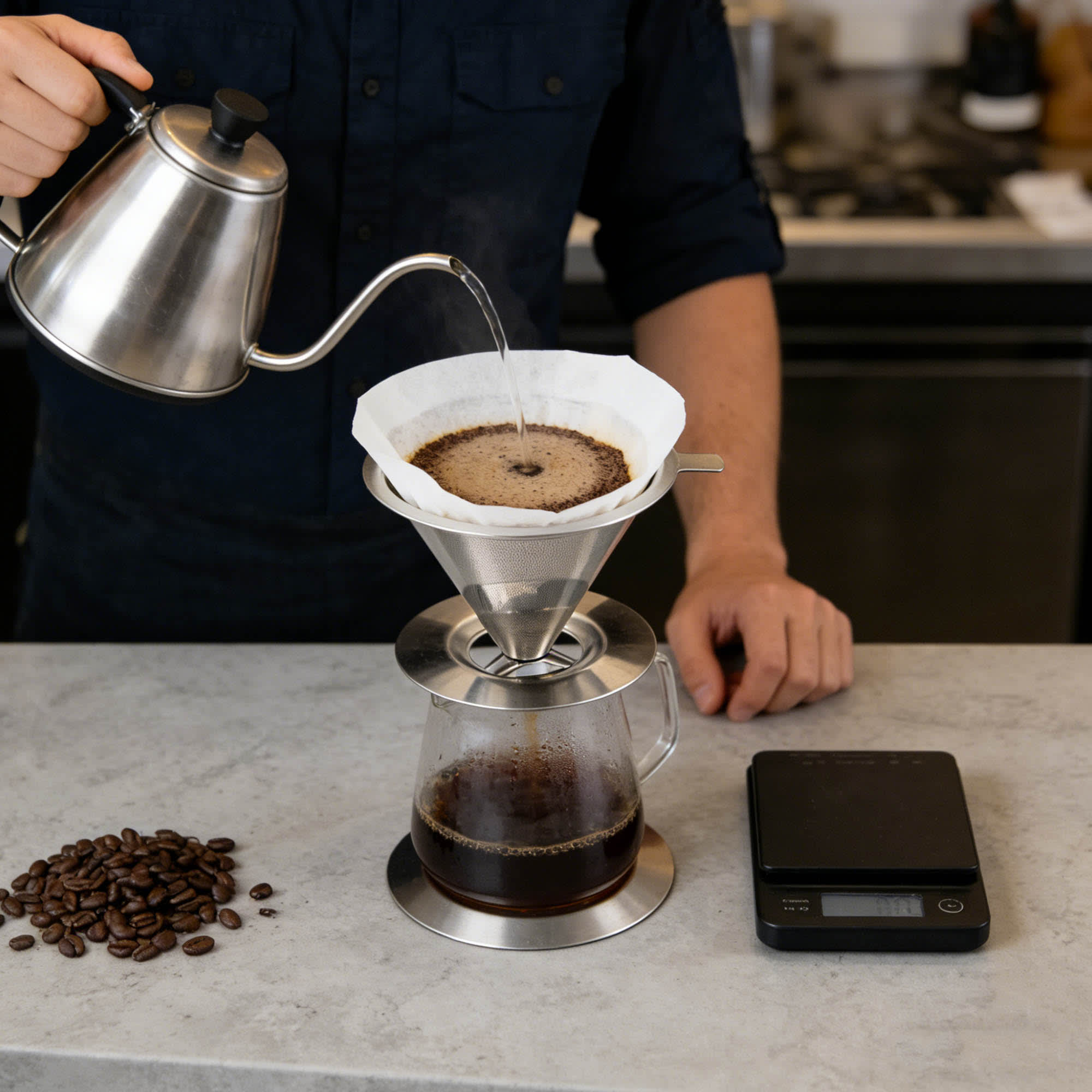 Stainless Steel Coffee Filter with Stand