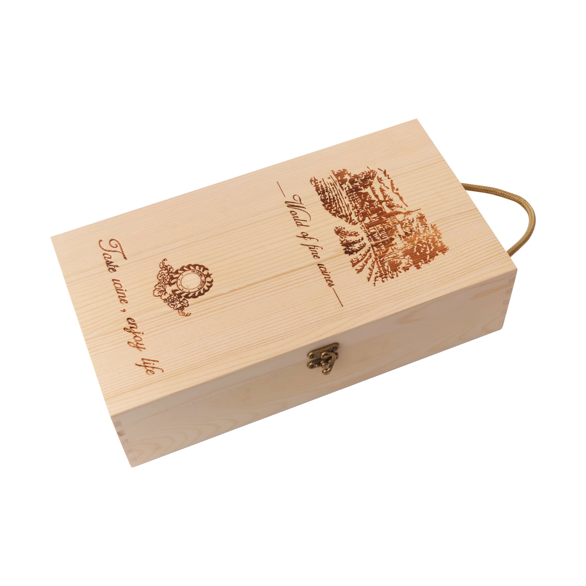 Double Bottle Wooden Wine Box