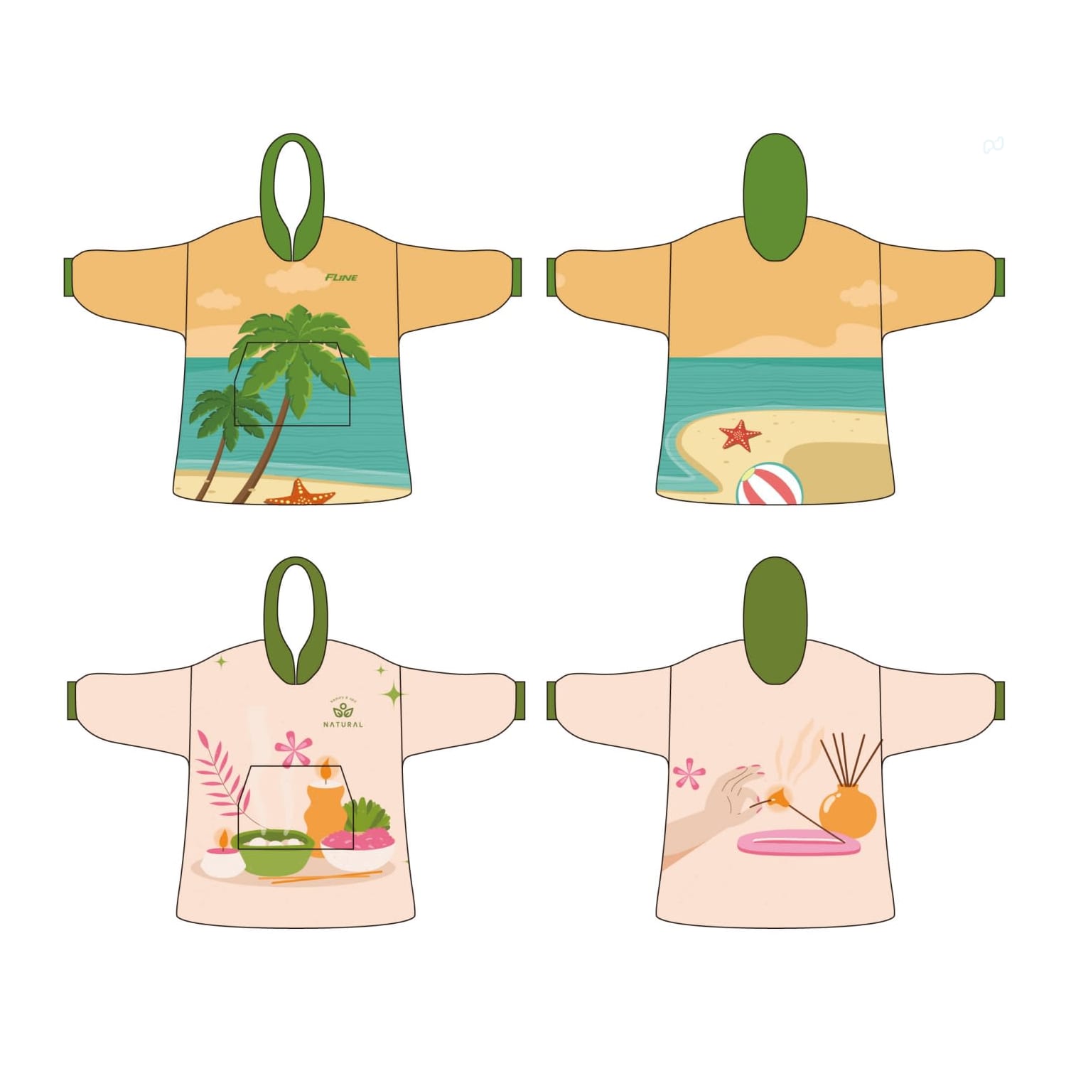 Unisex 100% Polyester Sublimated Wearable Blanket with Absorbent Lining