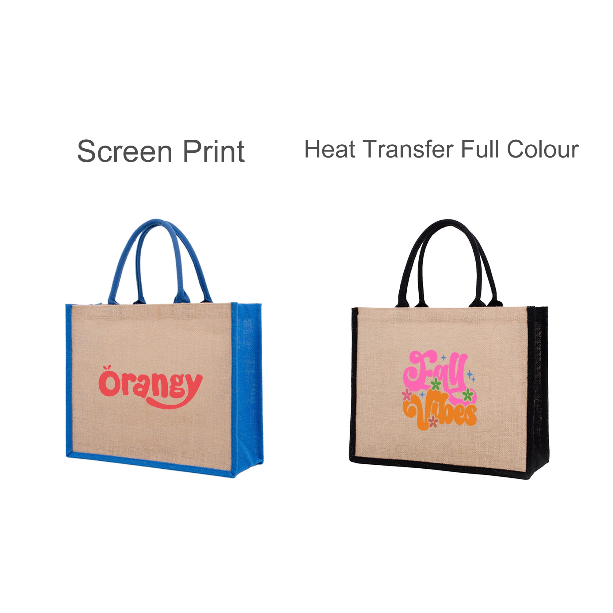 Coloured Jute Tote Bag