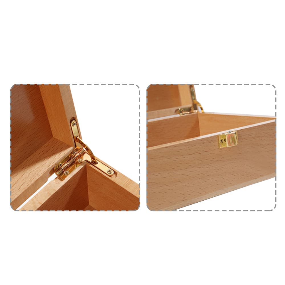 Wooden Box With Hinged Lid