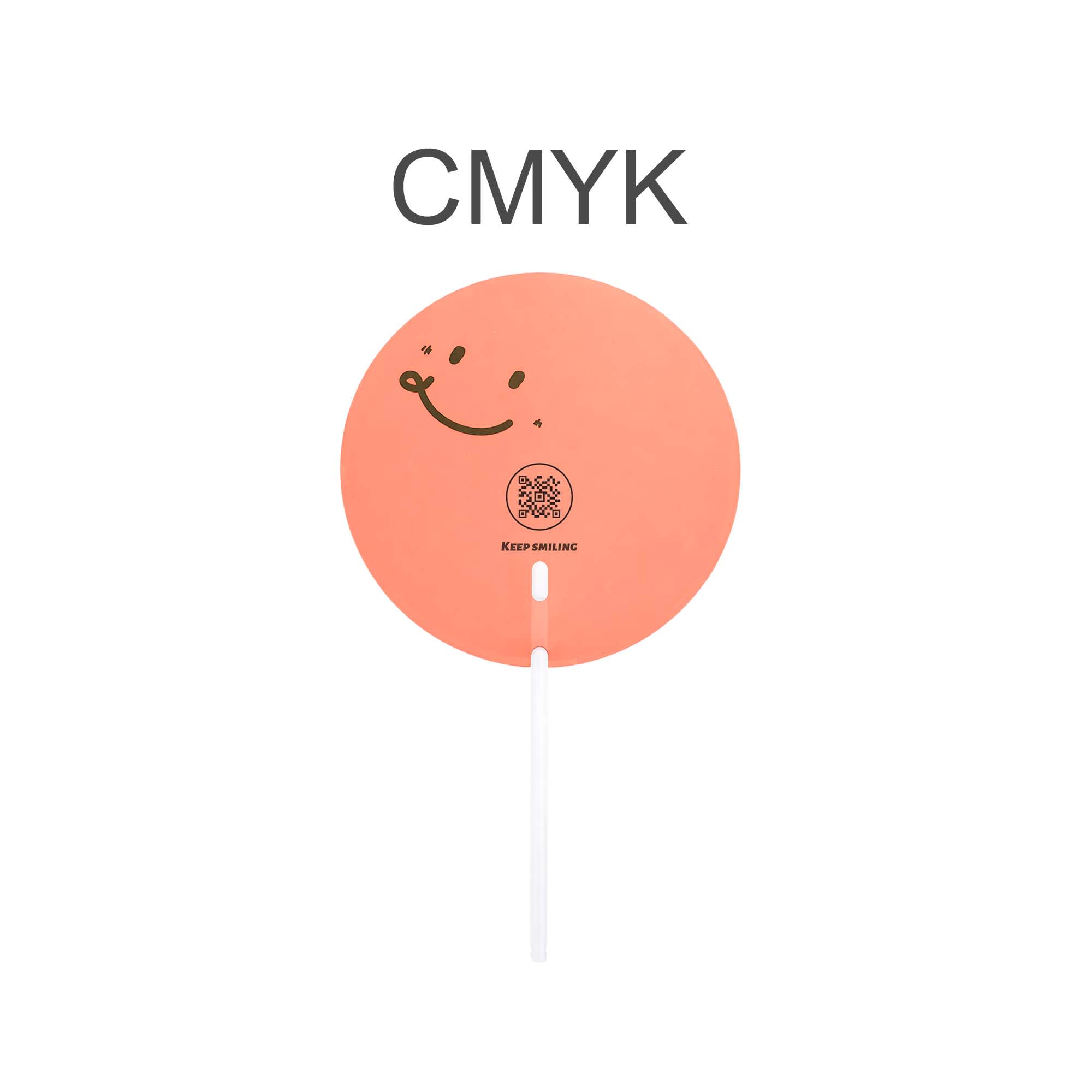 Custom Shape Transparent PVC Hand Fan B