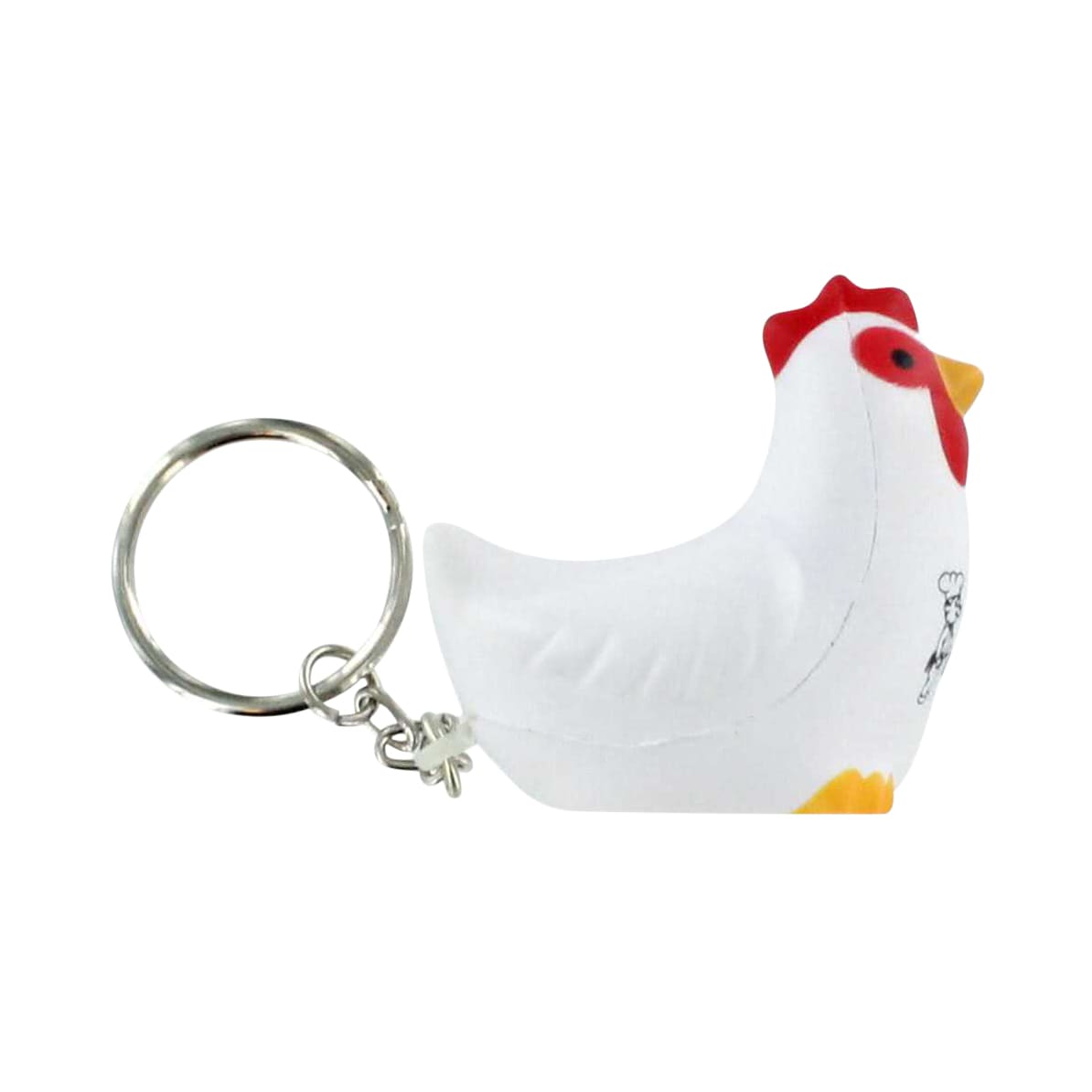 Keyring with Rooster Stress Reliever