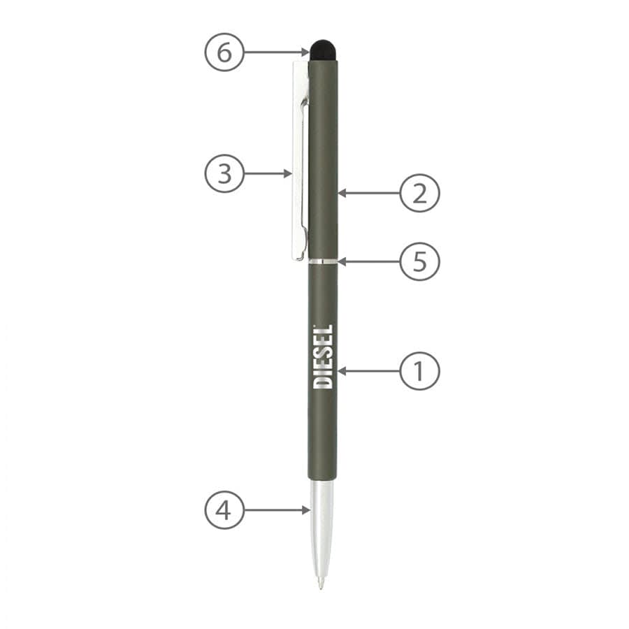 BND71S CLAP STYLUS THIN TWIST METAL BALL PEN