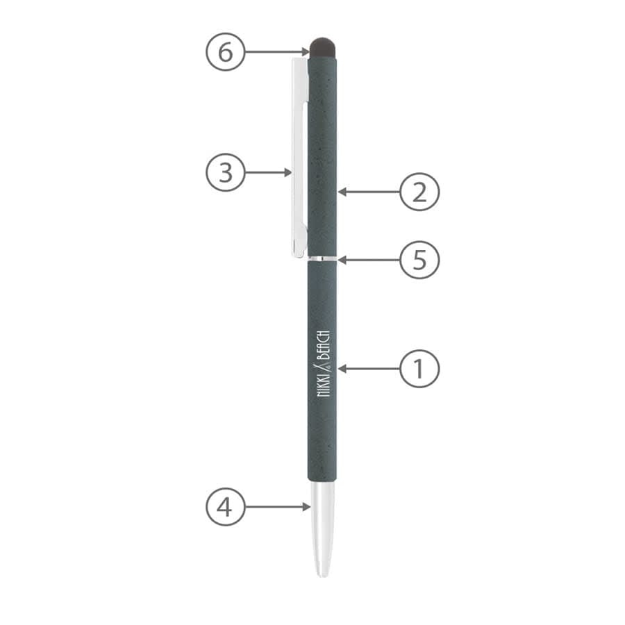 BND71S CLAP STYLUS THIN TWIST METAL BALL PEN