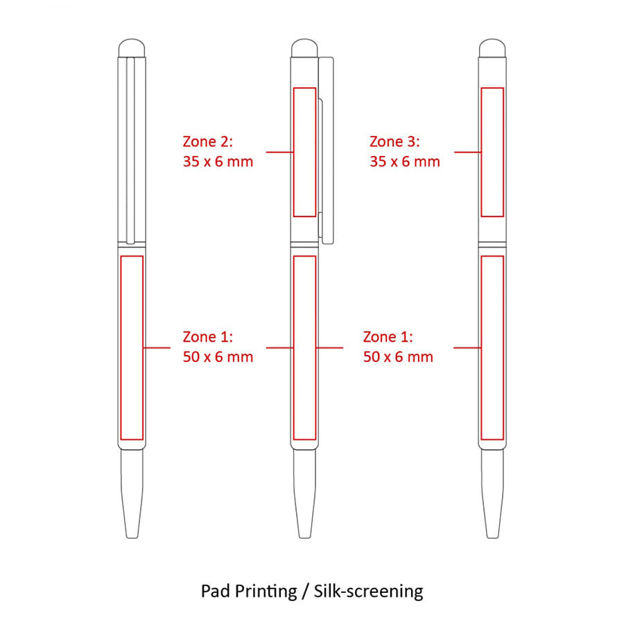 BND71S CLAP STYLUS THIN TWIST METAL BALL PEN