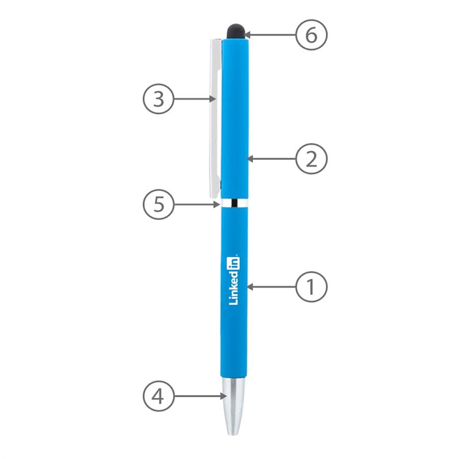 BND71XLS CLAP STYLUS TWIST METAL BALL PEN