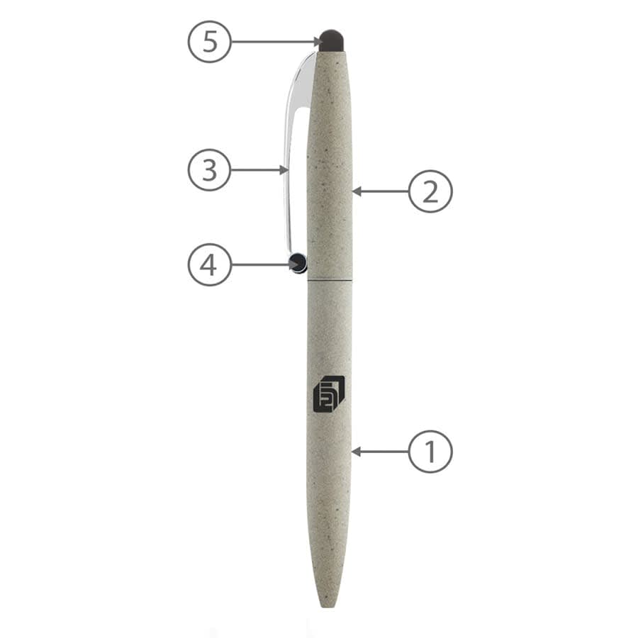BND75S CLAW STYLUS TWIST METAL BALL PEN
