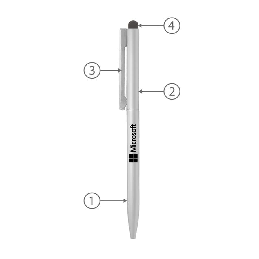 BND78S SARI STYLUS, THIN TWIST METAL BALL PEN
