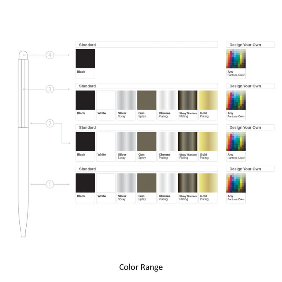 BND78S SARI STYLUS, THIN TWIST METAL BALL PEN