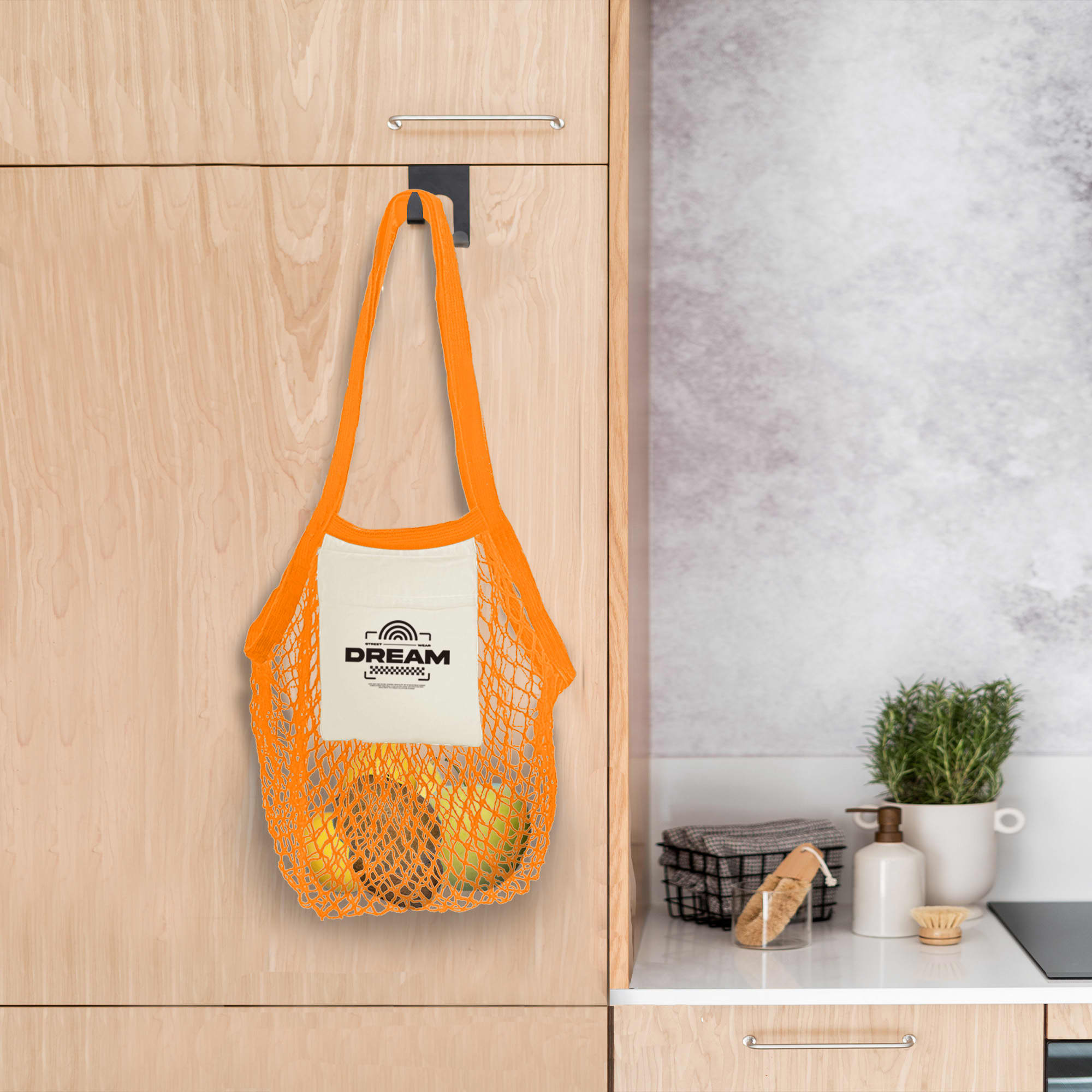 Mesh Foldaway Cotton Tote bag