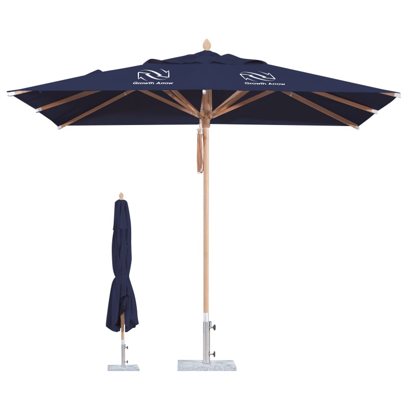 2x2m Wind-resistant Square Stock Colour Outdoor Umbrella