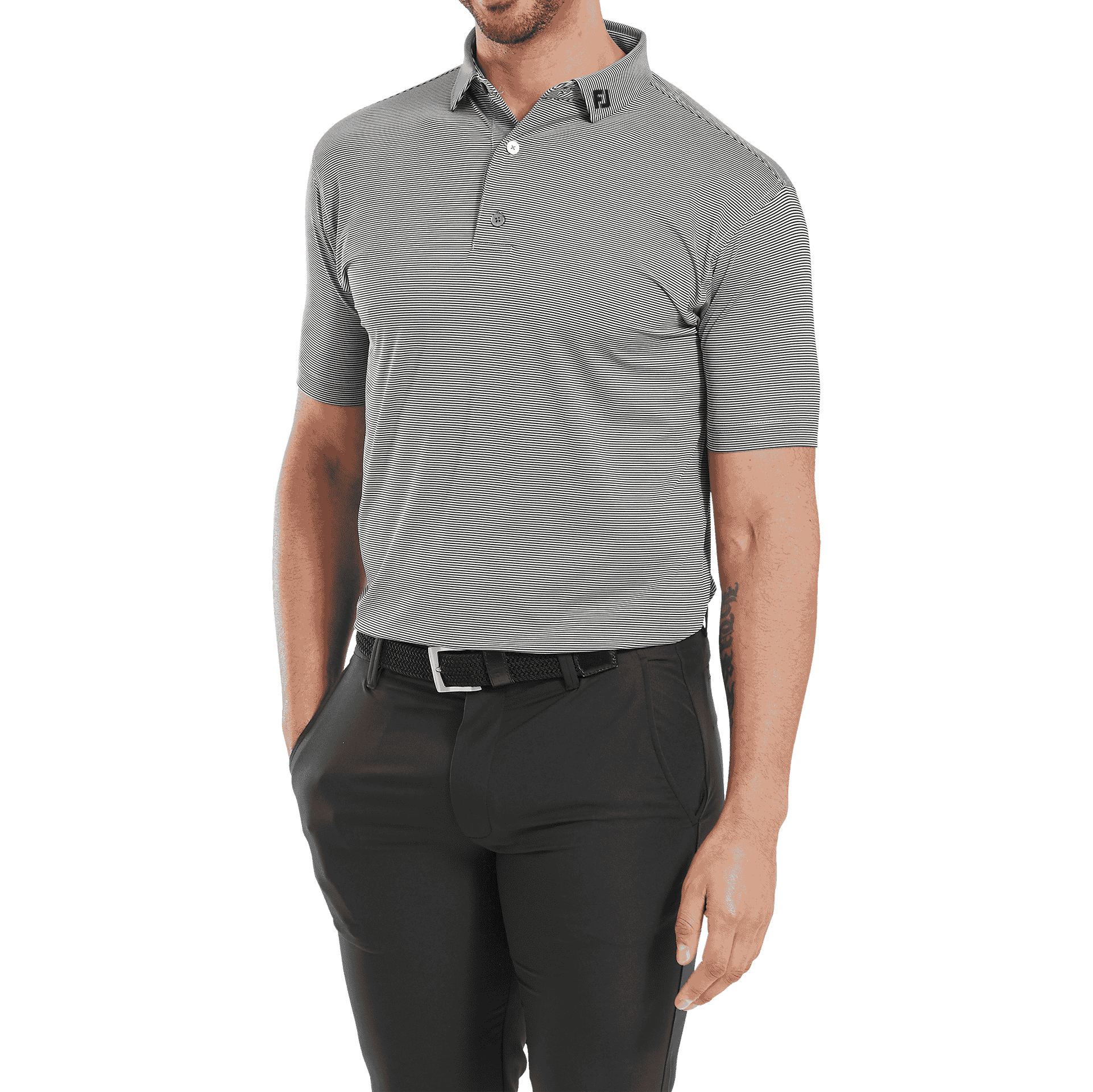 Foot Joy Stretch Pique Lisle Micro Feeder Stripe - Men's