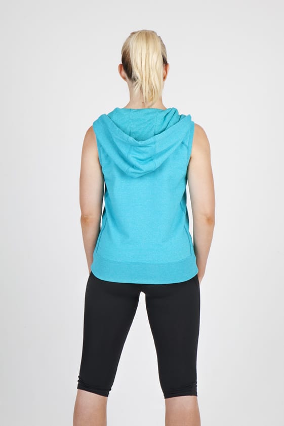 Womens/Junior Heather SLEEVELESS ZIP Hoodies - Greatness Range