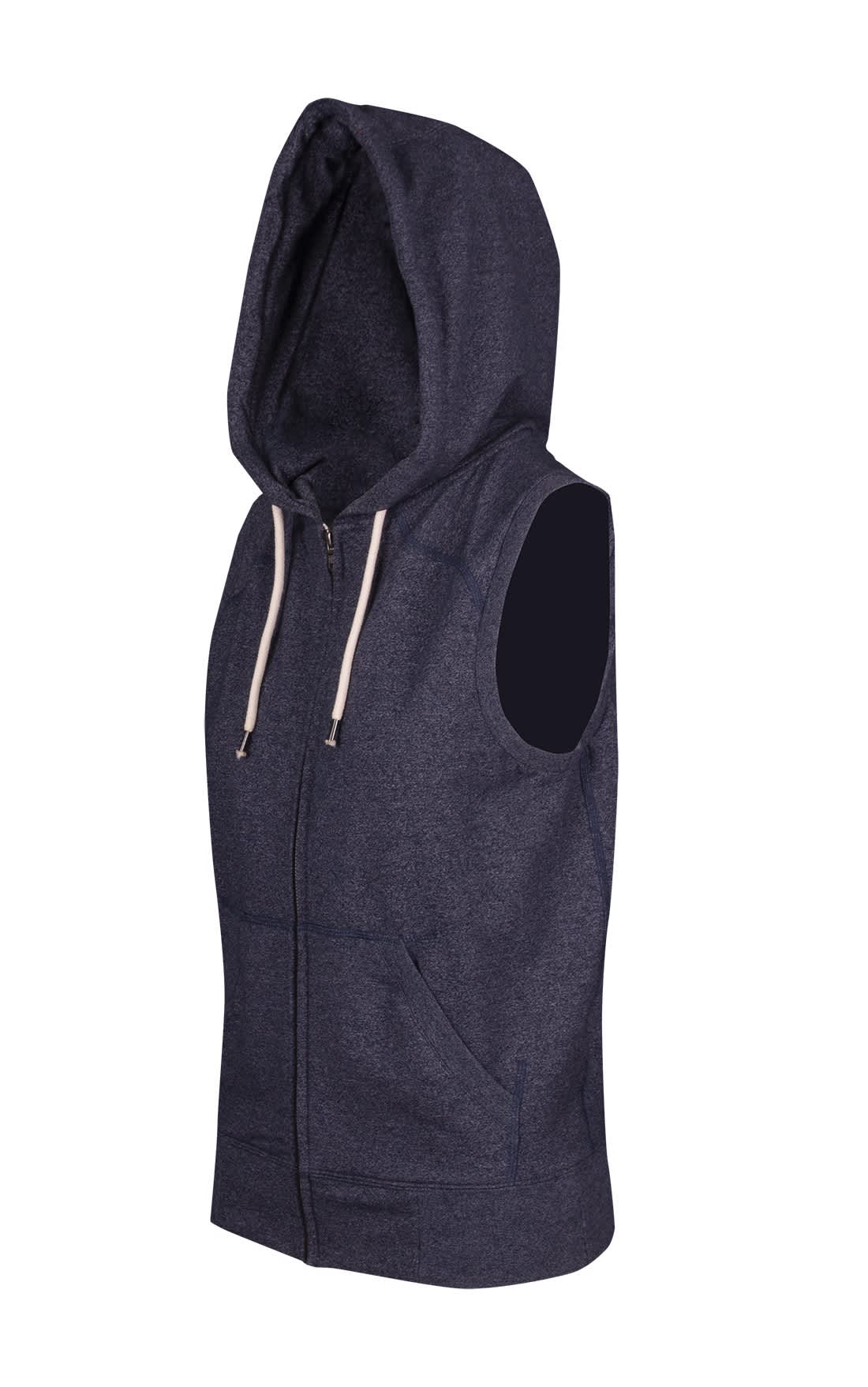 Womens/Junior Heather SLEEVELESS ZIP Hoodies - Greatness Range