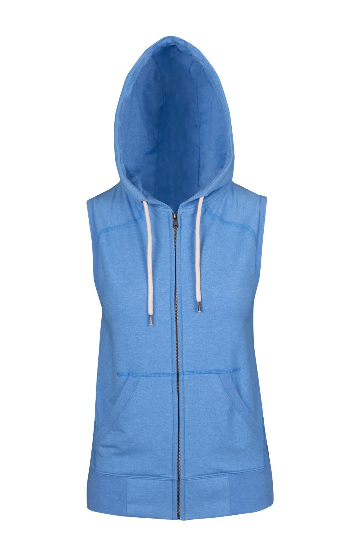 Womens/Junior Heather SLEEVELESS ZIP Hoodies - Greatness Range