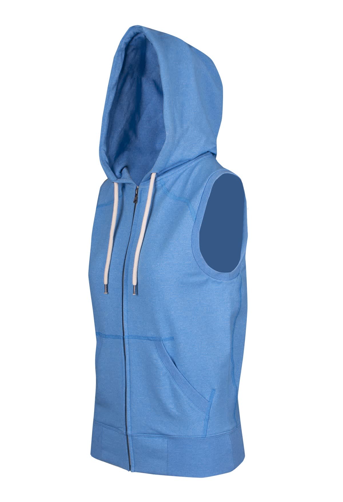 Womens/Junior Heather SLEEVELESS ZIP Hoodies - Greatness Range