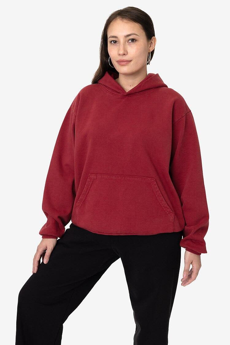 Garment Dye Heavy Fleece Hooded Pullover