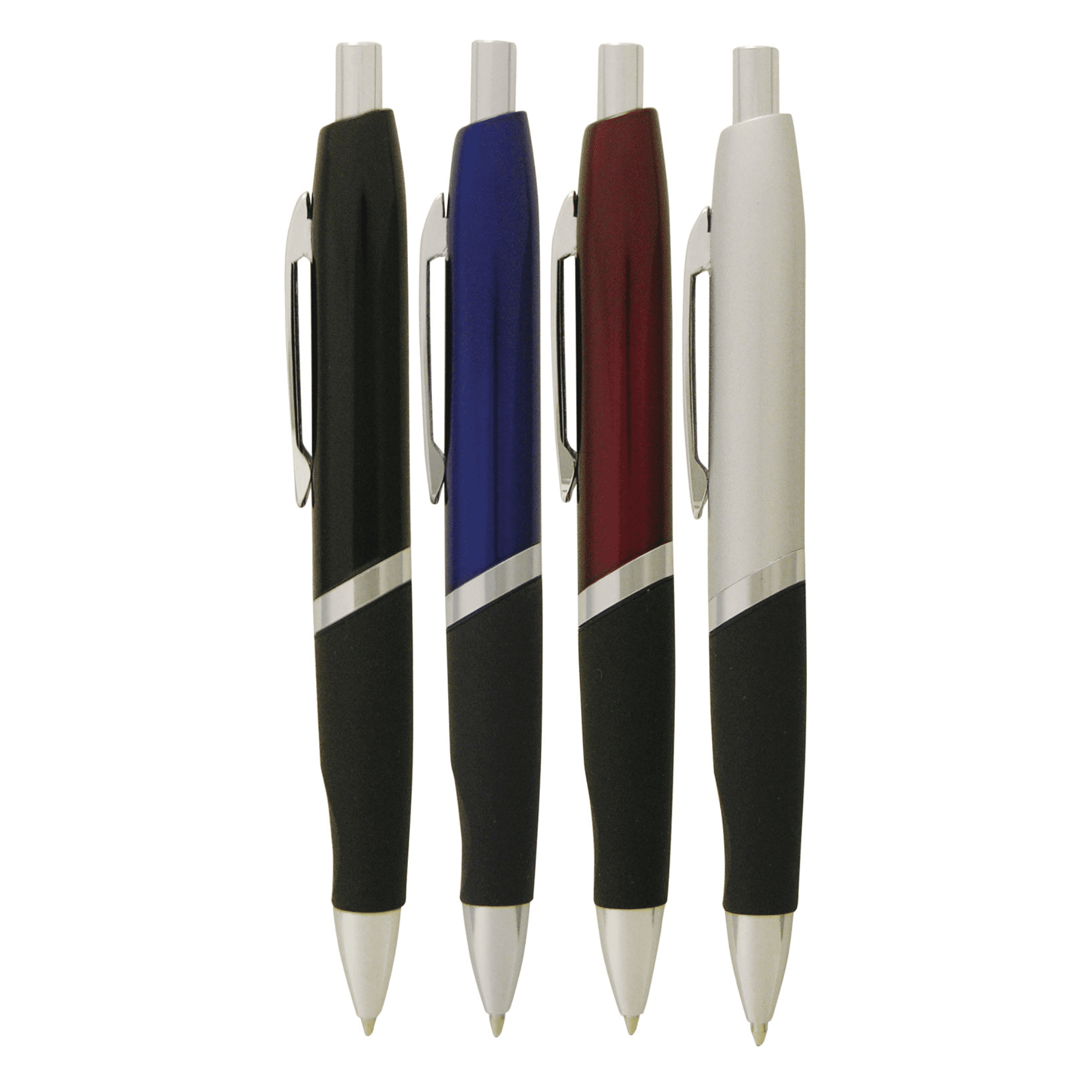 MANSA Push-Button Metal Pen with Rubber Grip