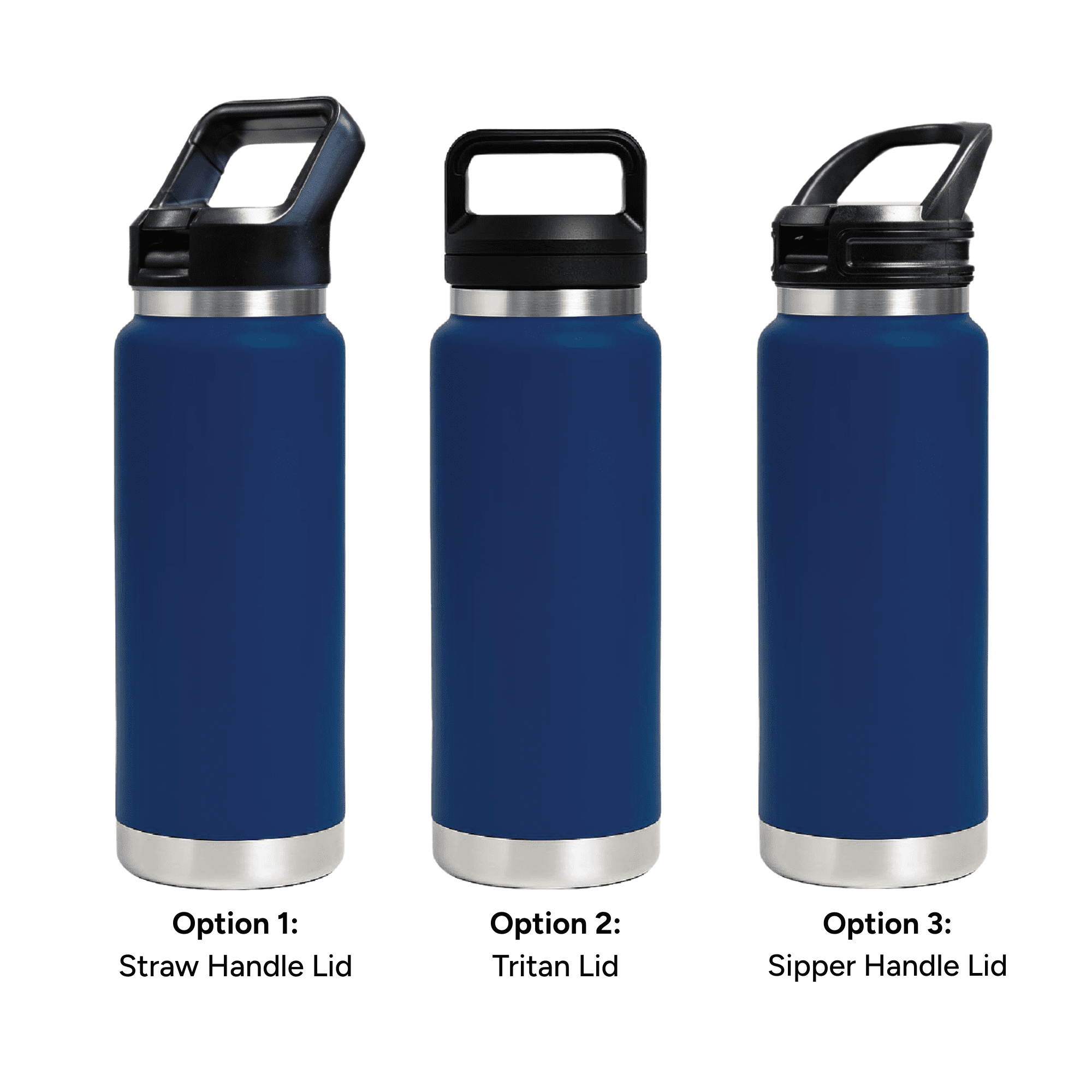 HYDRO - 750ml Vacuum Bottle - 3 Different Lid Options