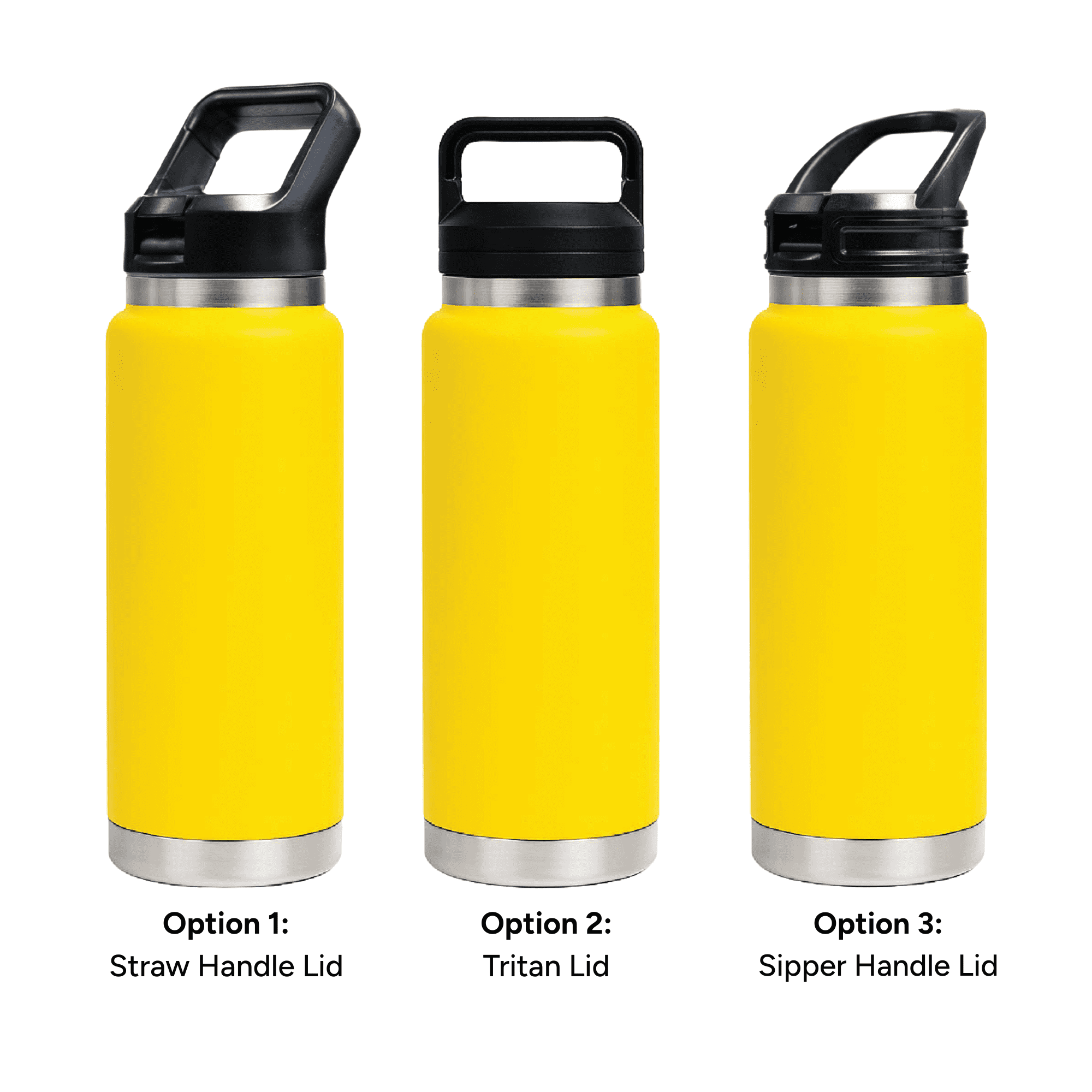 HYDRO - 750ml Vacuum Bottle - 3 Different Lid Options