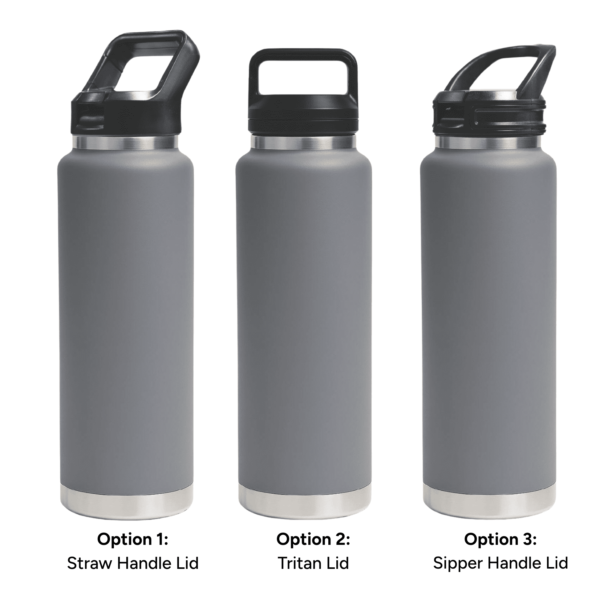 HYDRO - 1L Vacuum Bottle - 3 Different Lid Options