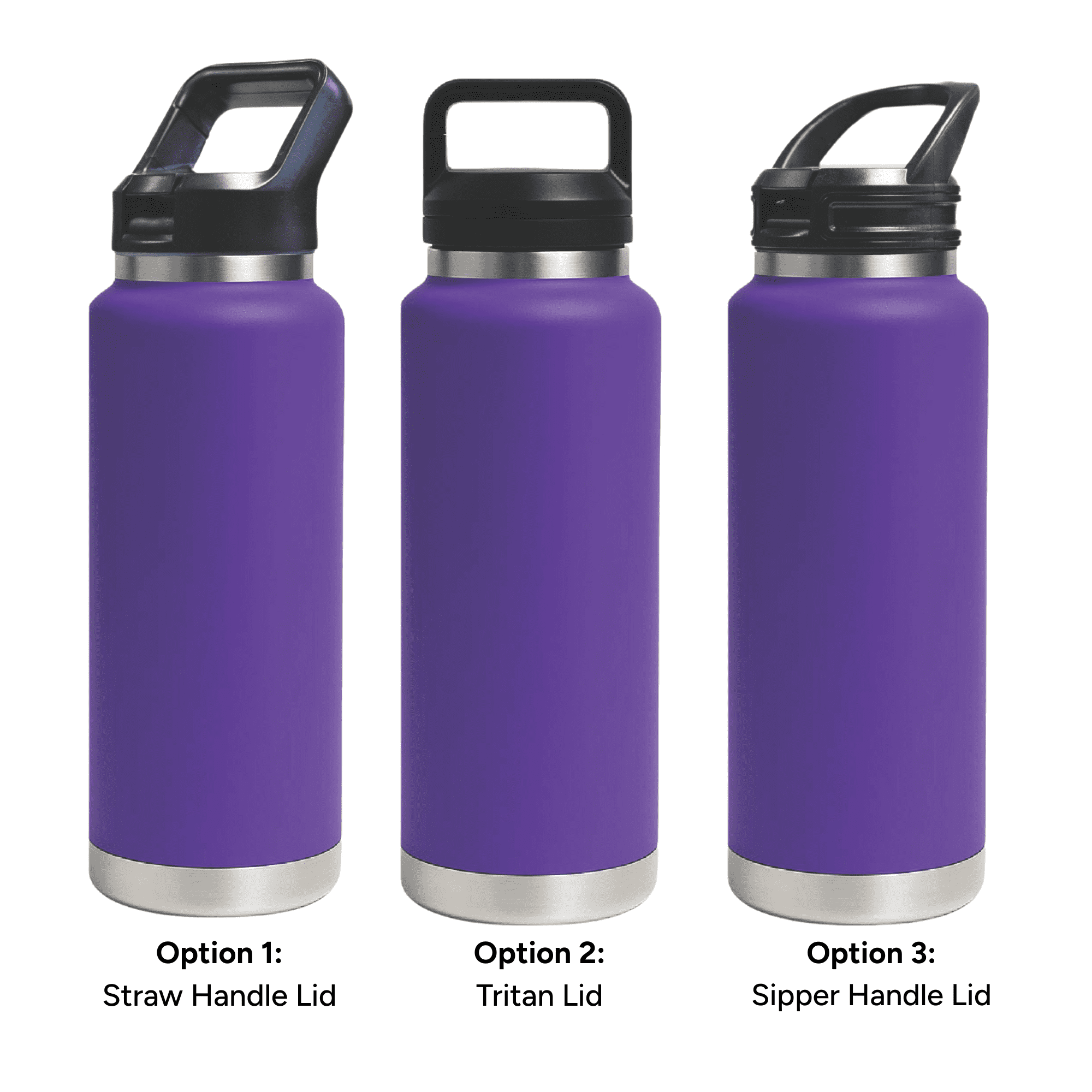 HYDRO - 1L Vacuum Bottle - 3 Different Lid Options