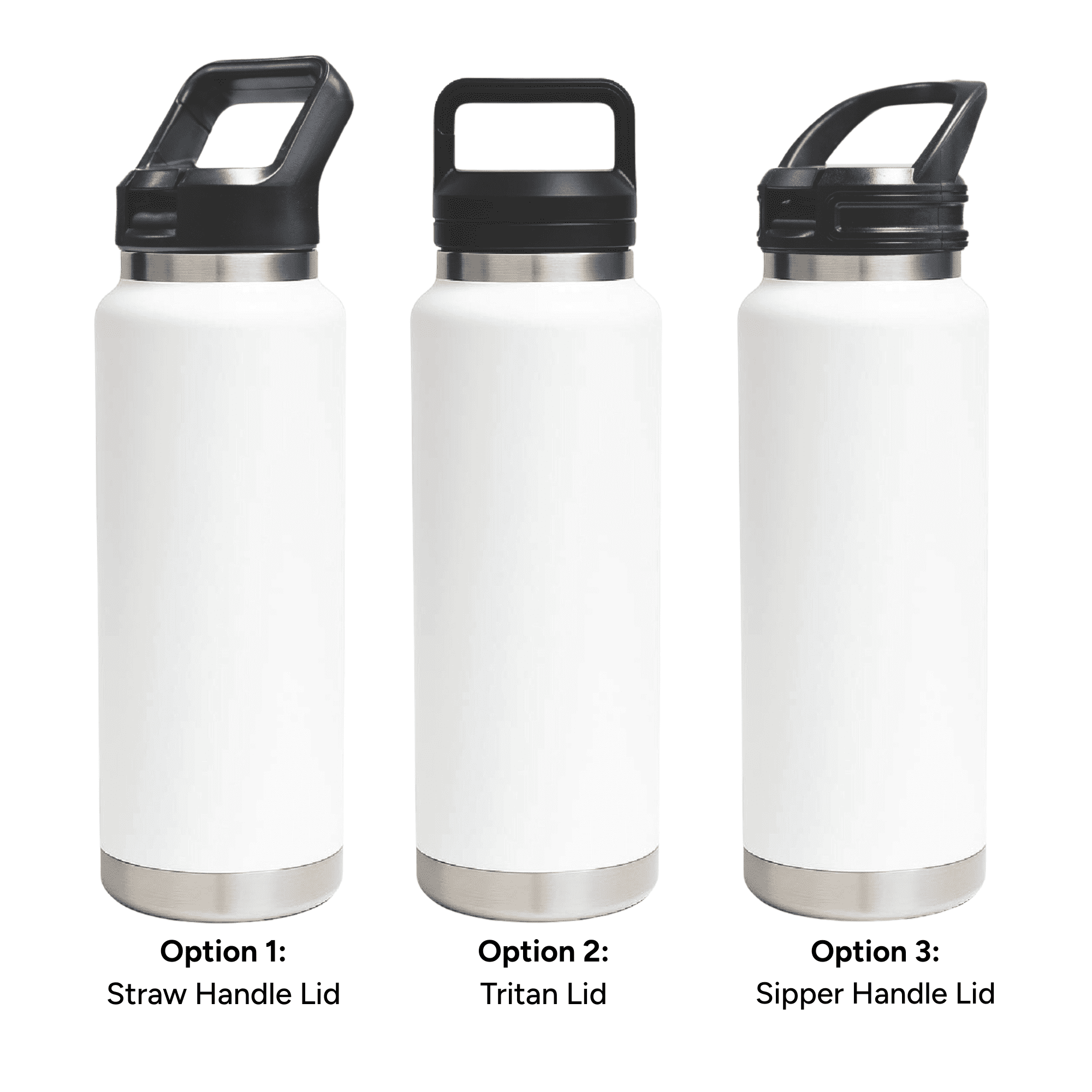 HYDRO - 1L Vacuum Bottle - 3 Different Lid Options