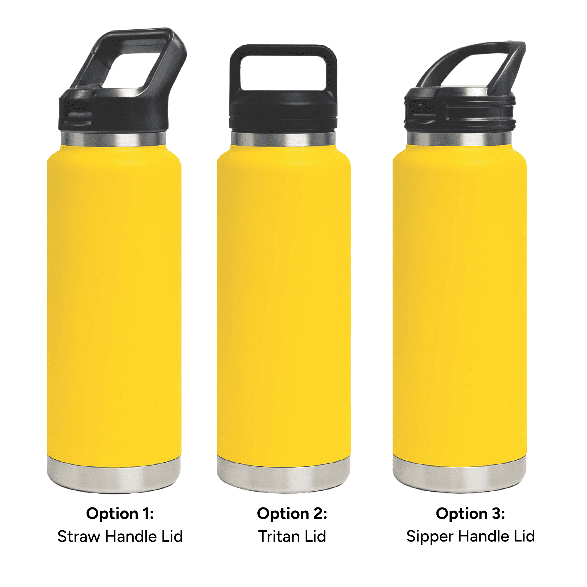 HYDRO - 1L Vacuum Bottle - 3 Different Lid Options
