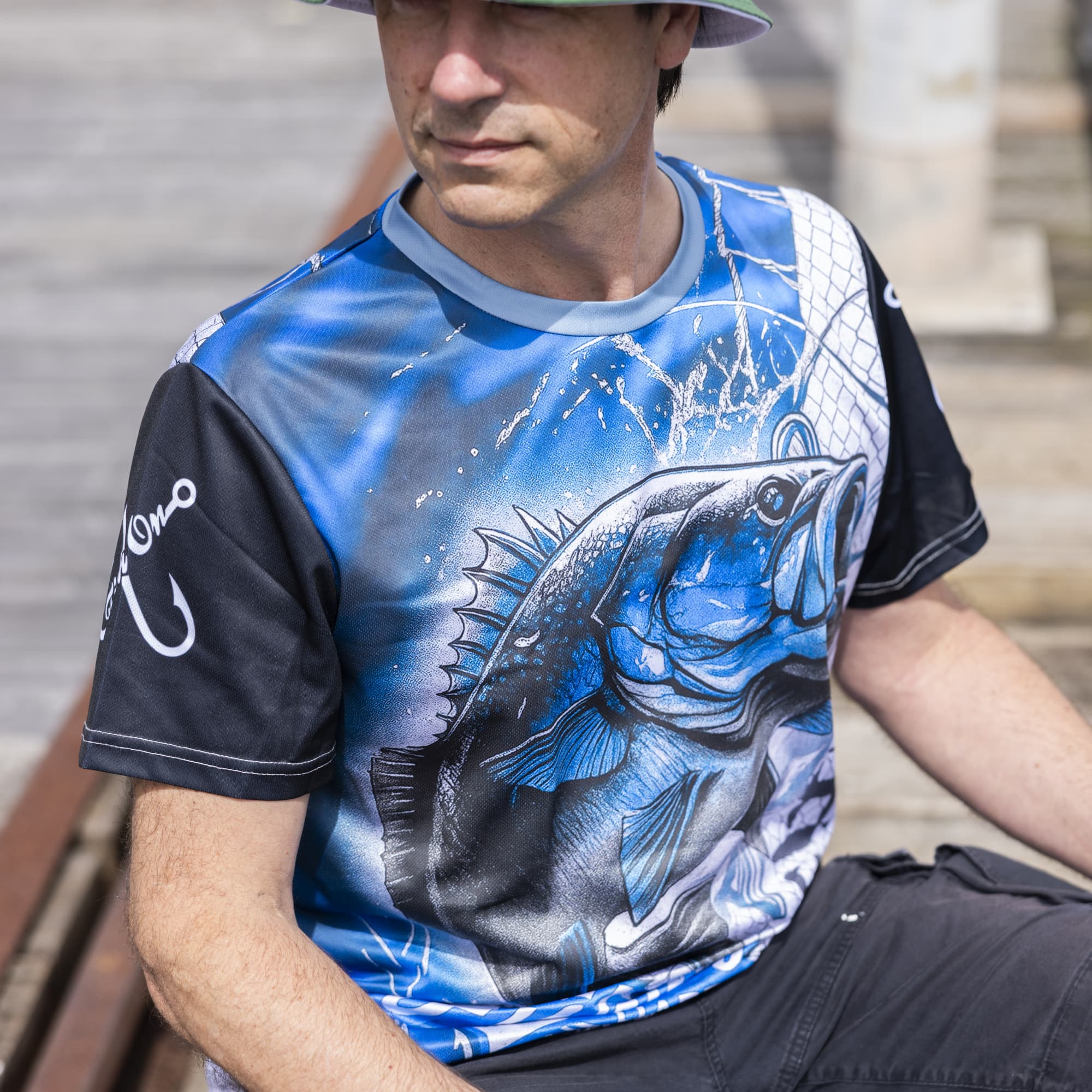 Men's Polyester Sublimated Fishing Tee