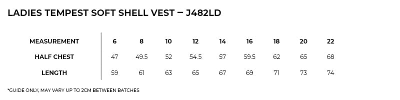 Womens Soft Shell Vest - TEMPEST Range