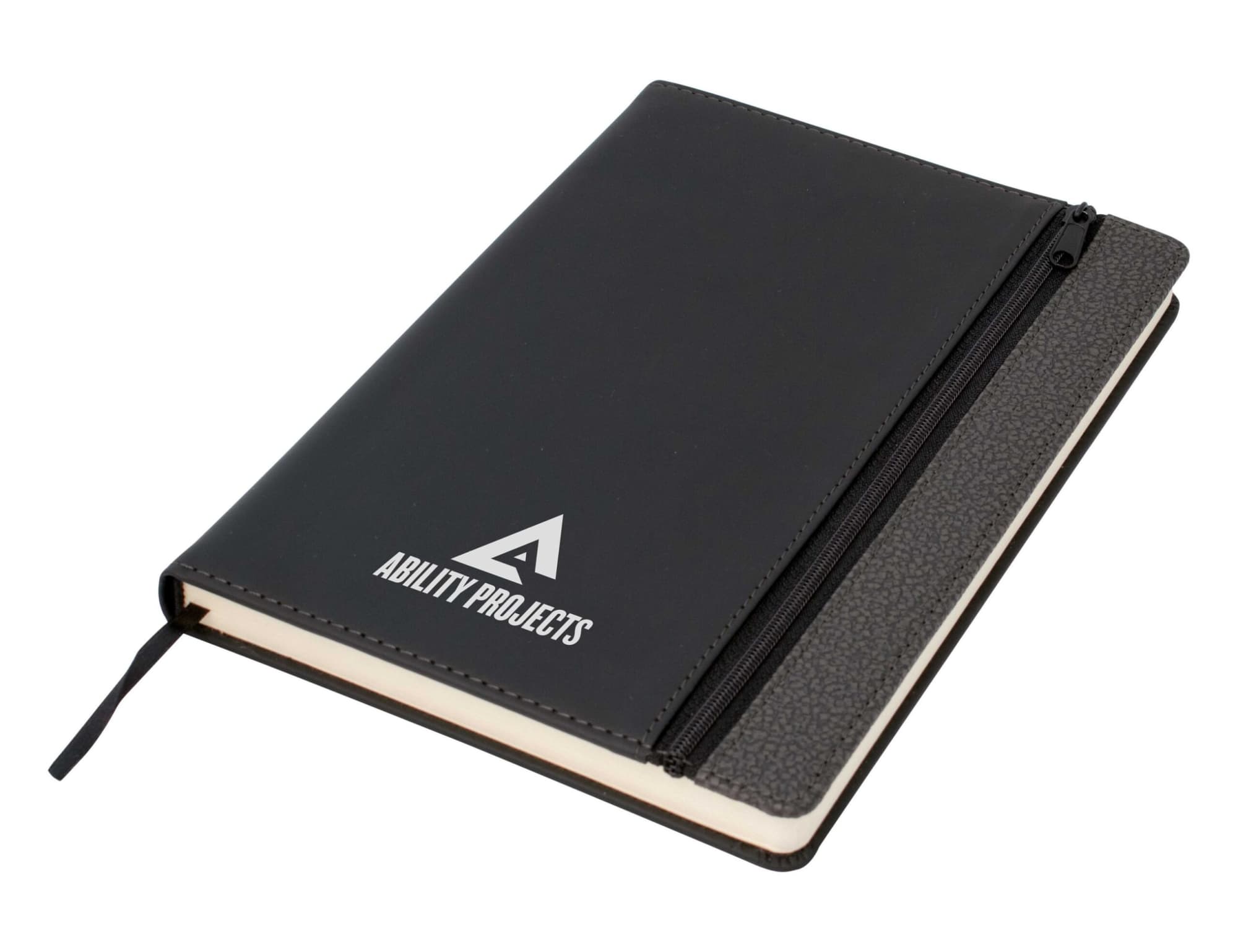 Toronto A5 Notebook,Black/Dark Grey Trim