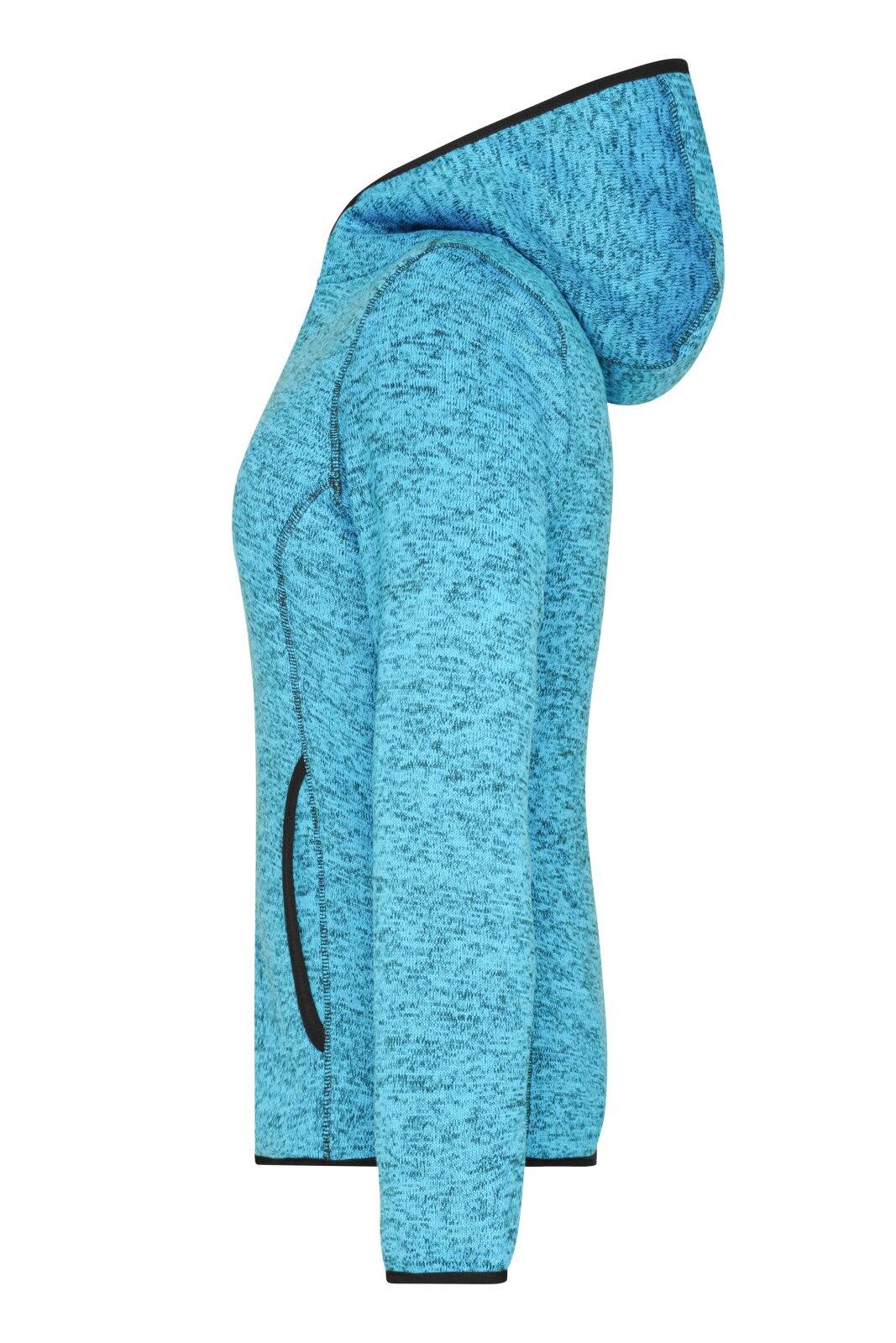 Ladies Knitted Fleece Hoodie