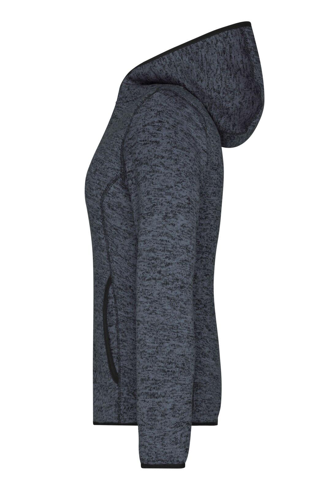 Ladies Knitted Fleece Hoodie