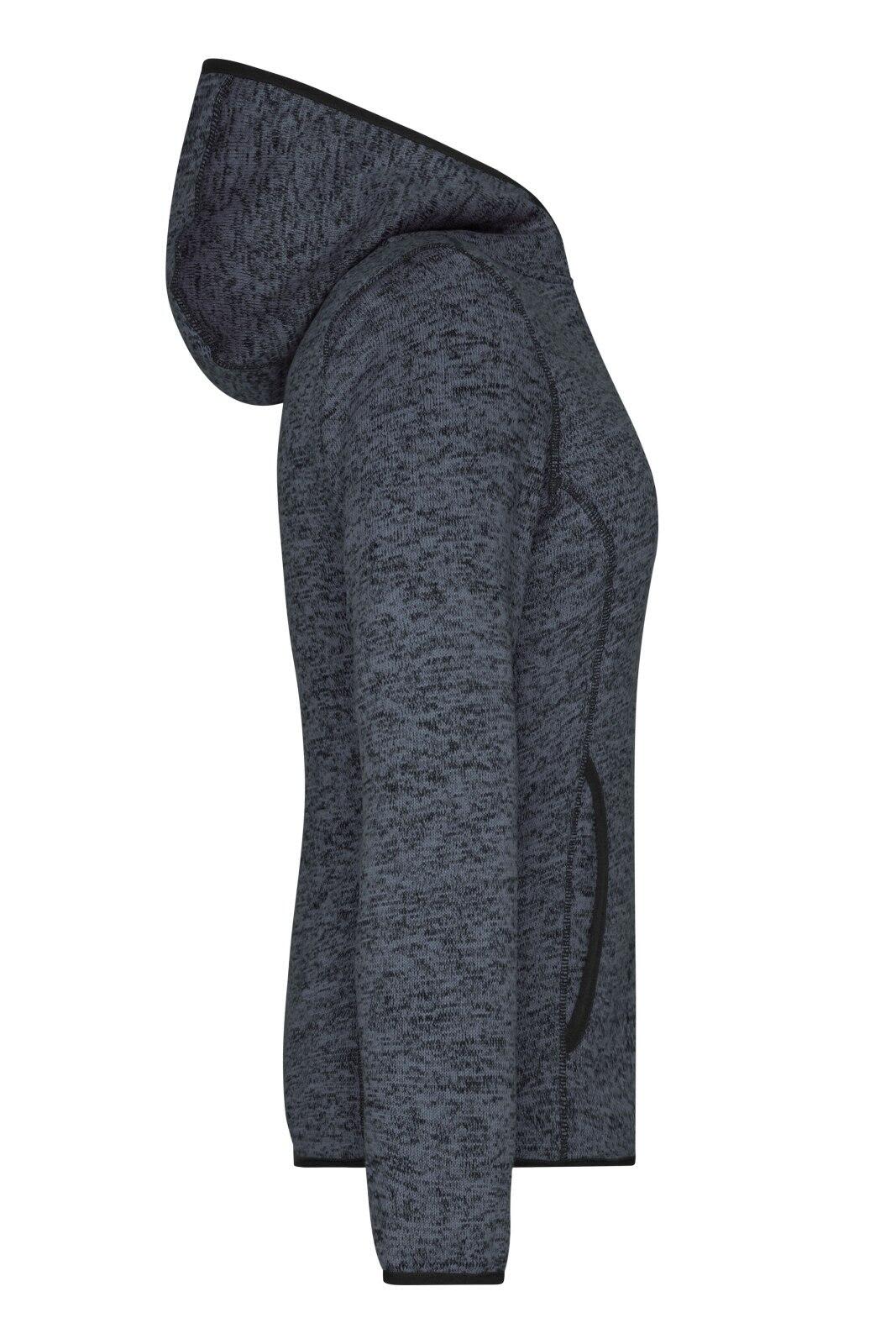 Ladies Knitted Fleece Hoodie