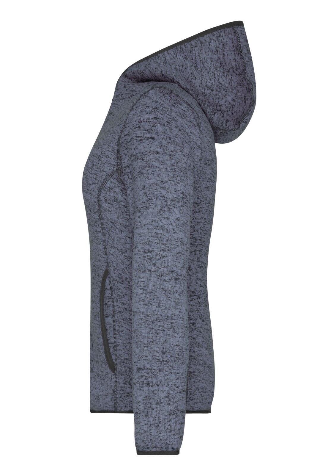 Ladies Knitted Fleece Hoodie