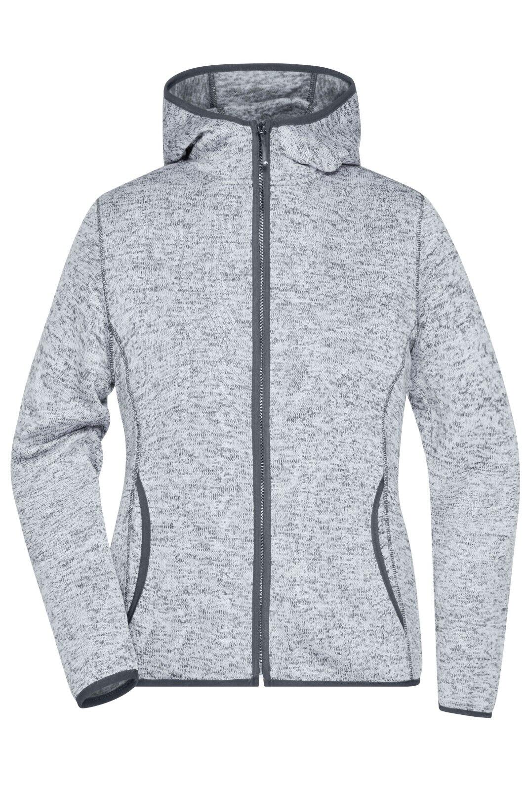 Ladies Knitted Fleece Hoodie