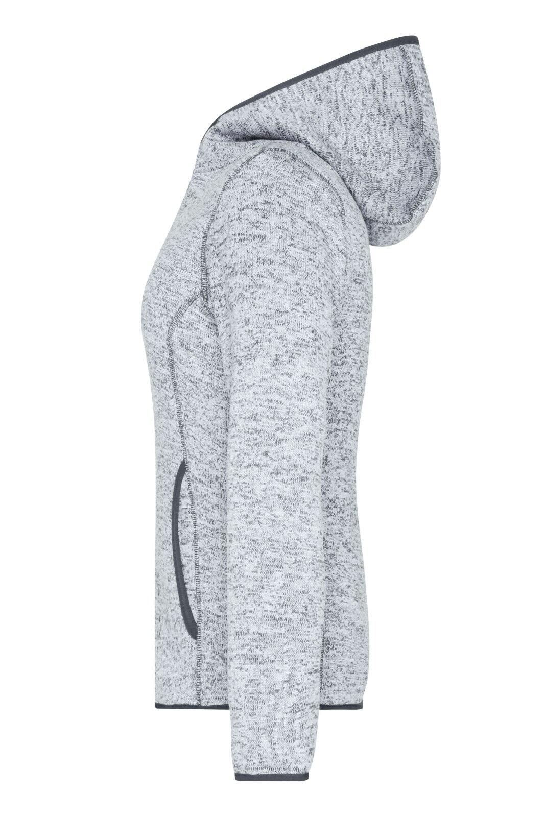 Ladies Knitted Fleece Hoodie