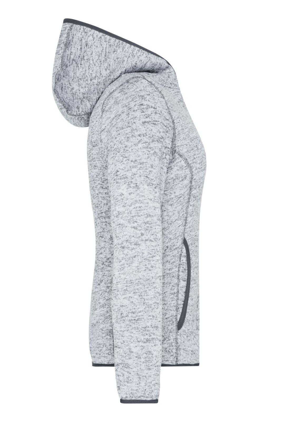 Ladies Knitted Fleece Hoodie