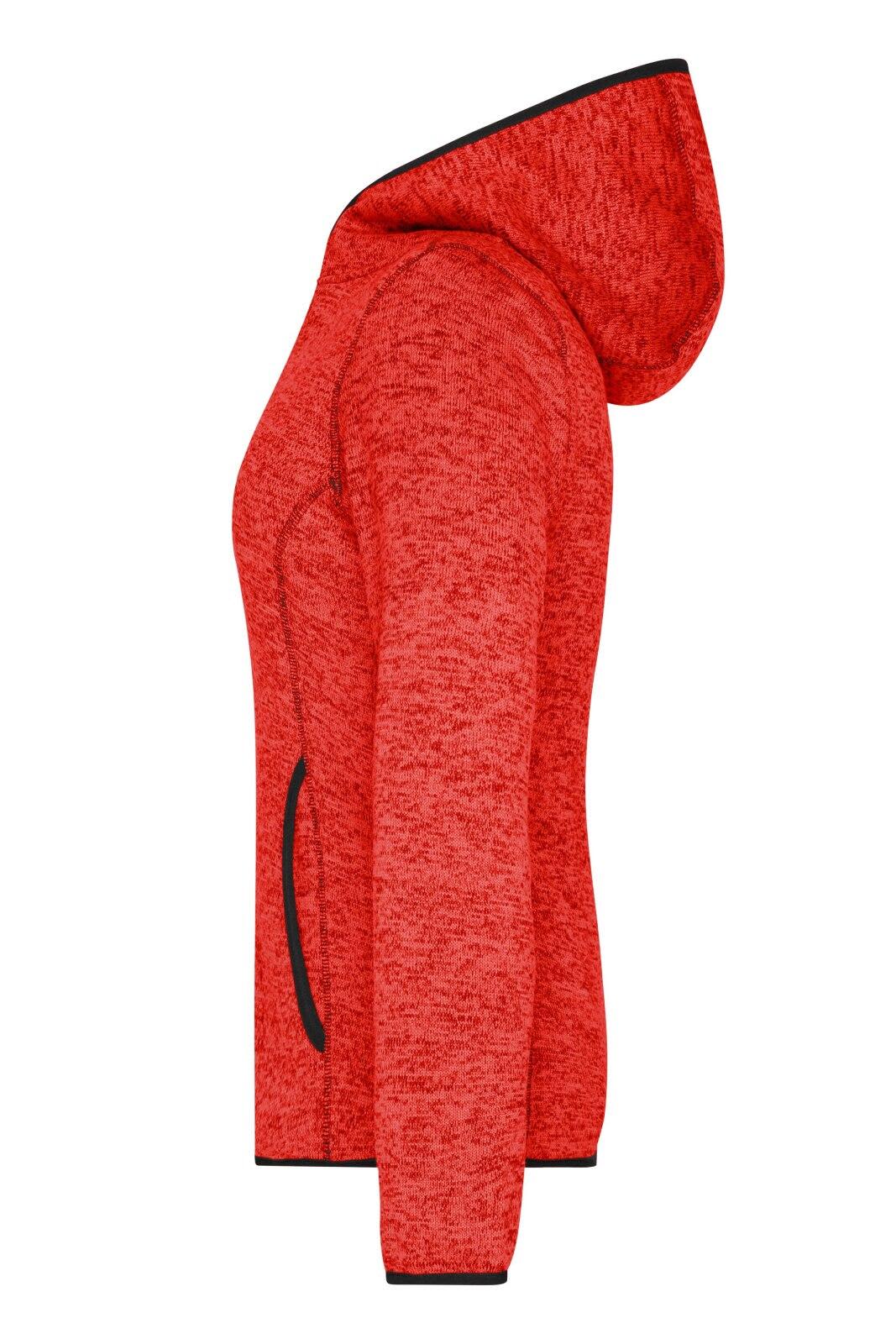 Ladies Knitted Fleece Hoodie