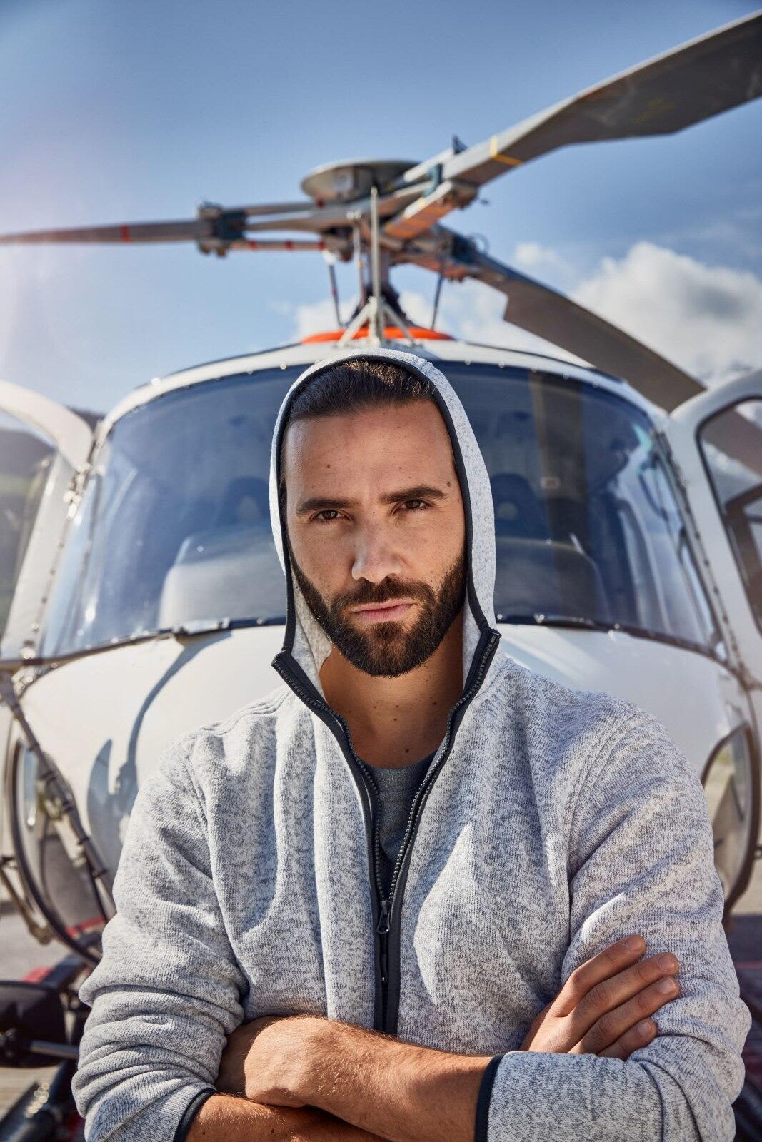 Mens Knitted Fleece Hoodie