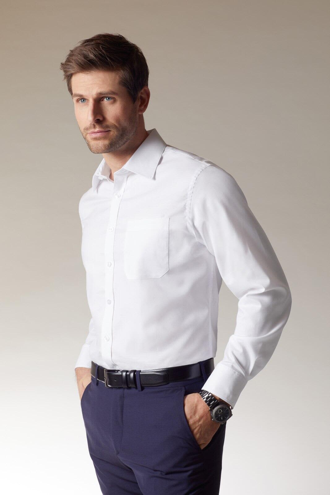 Mens Shirt L-S Micro-Twill