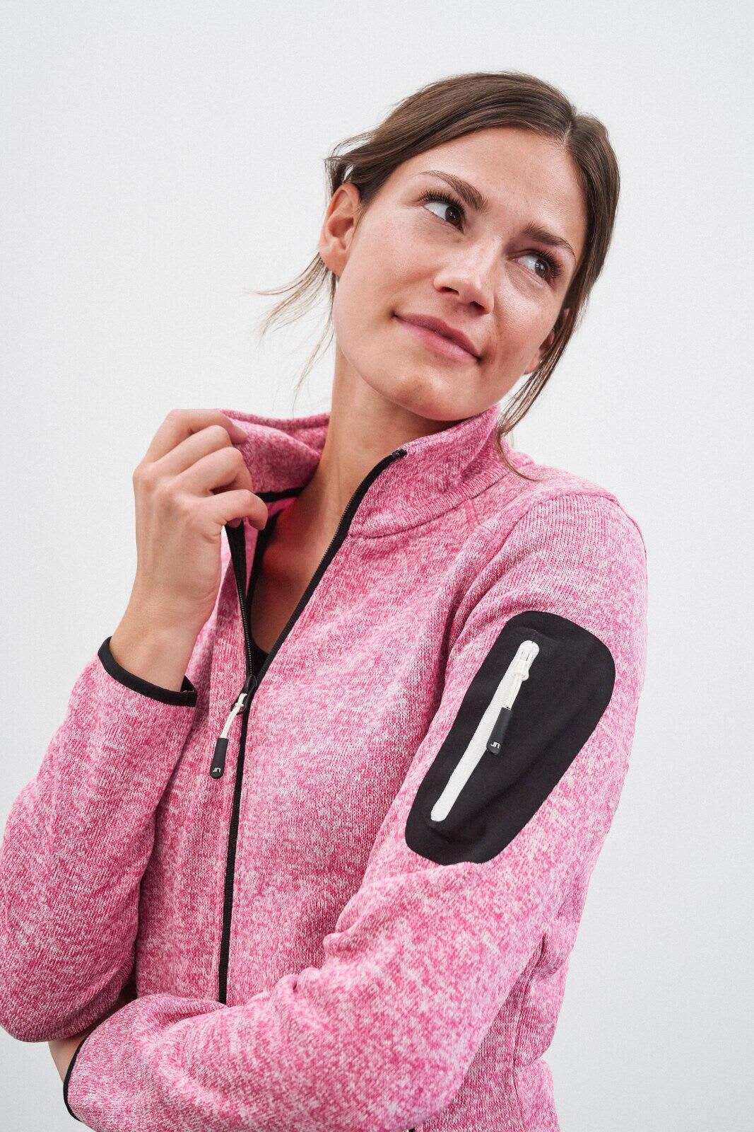 Ladies Knitted Fleece Jacket