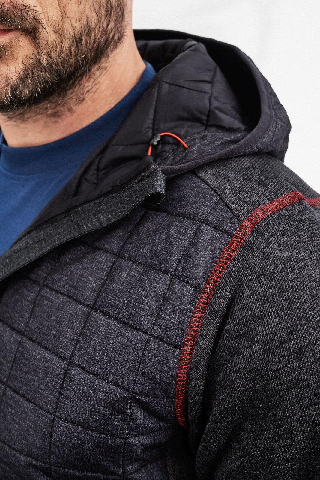 Mens Knitted Hybrid Jacket