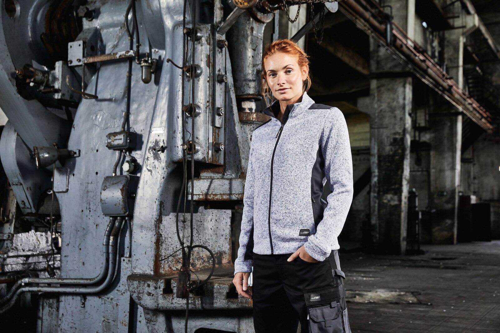 Ladies Knitted Workwear Fleece Jacket