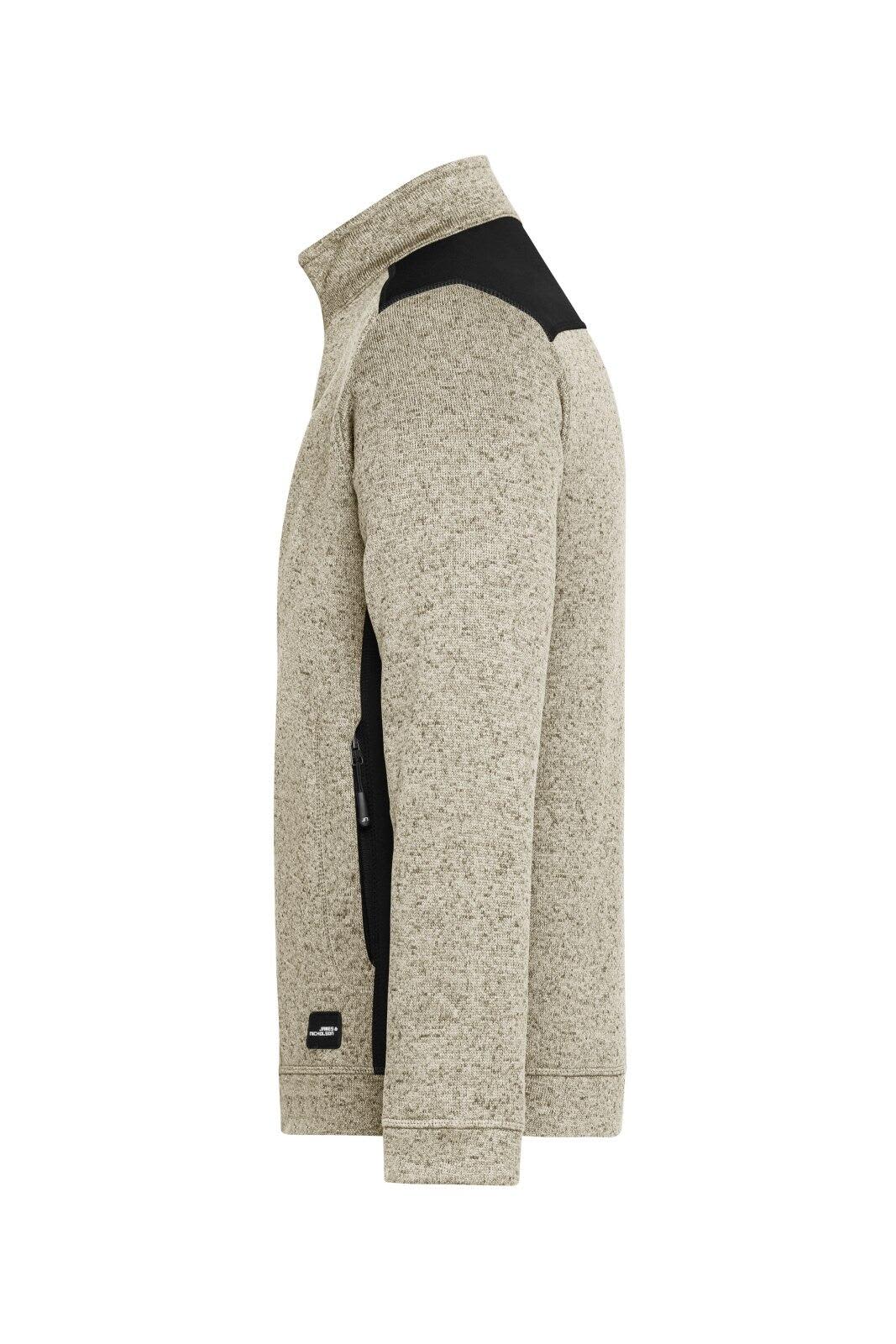 Mens Knitted Workwear Fleece Jacket