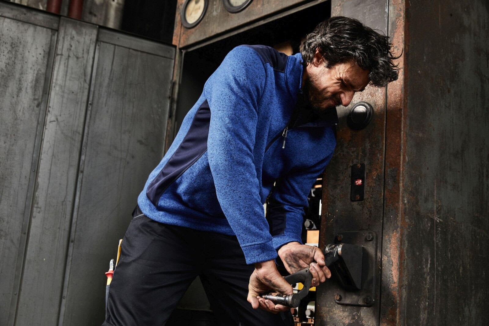 Mens Knitted Workwear Fleece Half-Zip