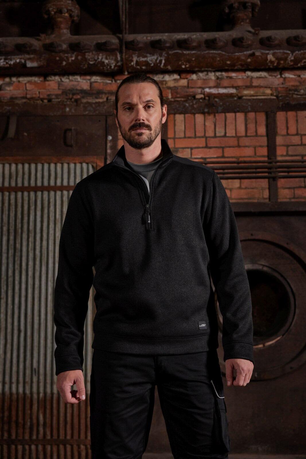 Mens Knitted Workwear Fleece Half-Zip